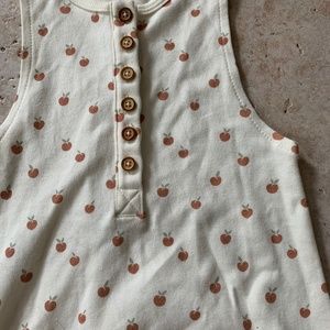 Quincy Mae Peach Romper